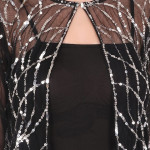Women Sequence Embellished Net Shrug
