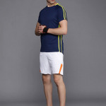 Men Navy Blue Slim Fit T-shirt