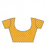 Polka Print Daily Wear Georgette Saree  (Yellow, Black)