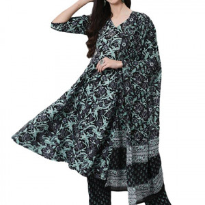 Women's Cotton Kurta Trouser with Dupatta